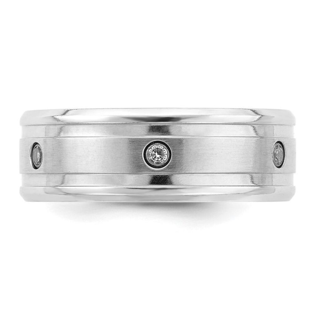 Chisel Cobalt Brushed & Polished With Cz Beveled … - image 4